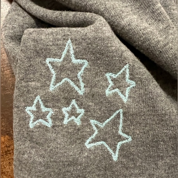 Gray Aviator Nation sweatpants with black bolt - Picture 4 of 5